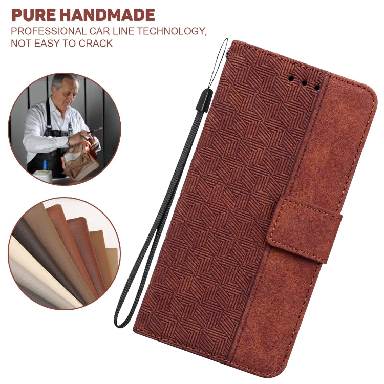 Geometric Embossed Leather Phone Case, For Huawei P smart 2021 / Y7a, For Huawei P50, For Huawei P50 Pro, For Honor 20 / Huawei nova 5T
