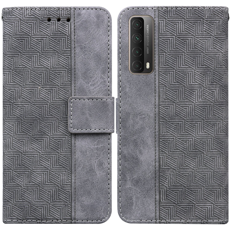 Geometric Embossed Leather Phone Case, For Huawei P smart 2021 / Y7a, For Huawei P50, For Huawei P50 Pro, For Honor 20 / Huawei nova 5T