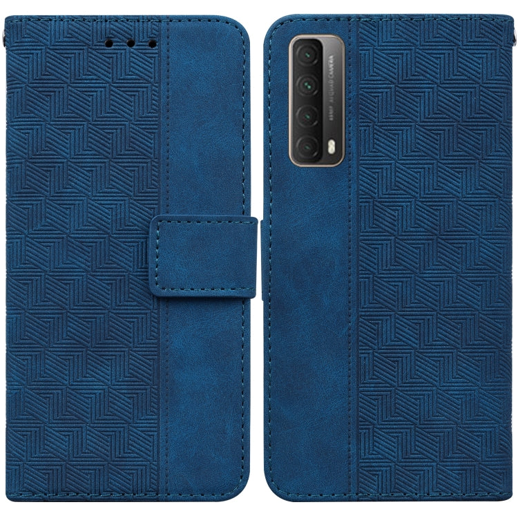 Geometric Embossed Leather Phone Case, For Huawei P smart 2021 / Y7a, For Huawei P50, For Huawei P50 Pro, For Honor 20 / Huawei nova 5T