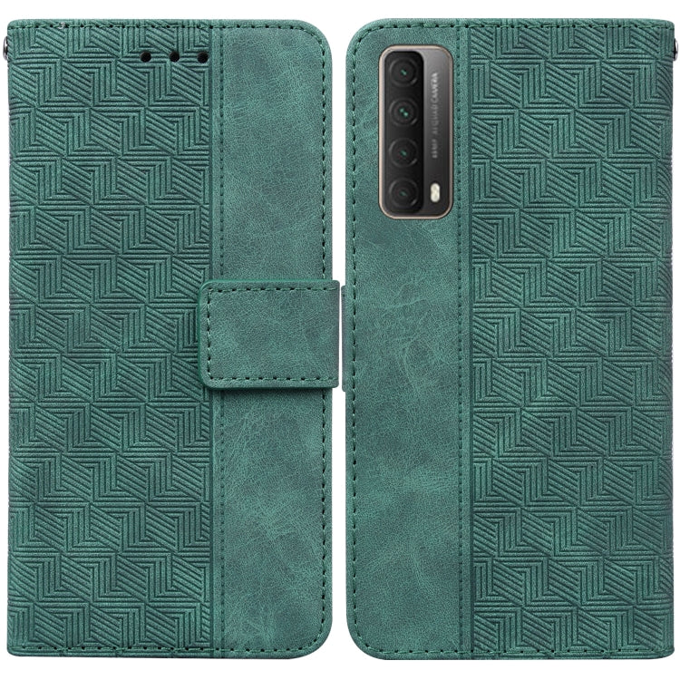 Geometric Embossed Leather Phone Case, For Huawei P smart 2021 / Y7a, For Huawei P50, For Huawei P50 Pro, For Honor 20 / Huawei nova 5T