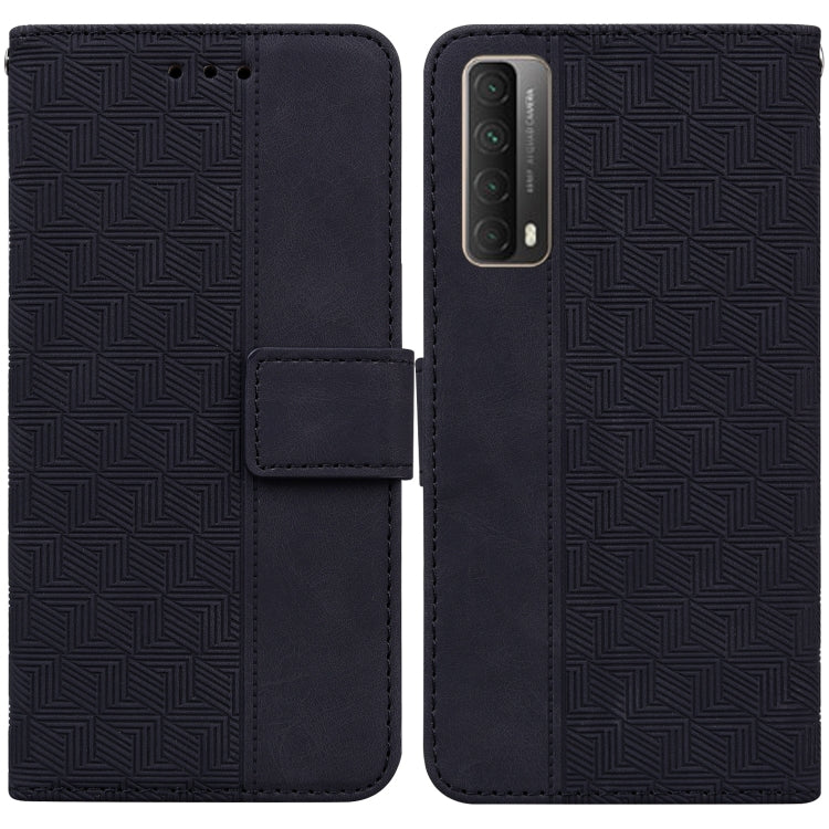 Geometric Embossed Leather Phone Case, For Huawei P smart 2021 / Y7a, For Huawei P50, For Huawei P50 Pro, For Honor 20 / Huawei nova 5T