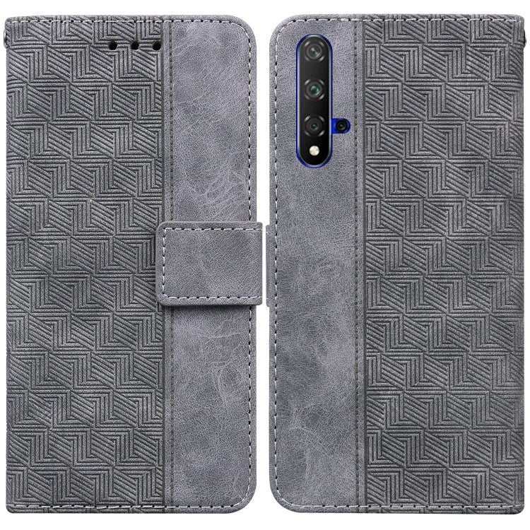Geometric Embossed Leather Phone Case, For Huawei P smart 2021 / Y7a, For Huawei P50, For Huawei P50 Pro, For Honor 20 / Huawei nova 5T