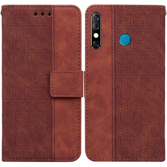 Geometric Embossed Leather Phone Case, For Infinix Hot 8 X650 CC7, For Infinix Hot 9 X655C / Note 7 Lite, For Infinix Hot 10 Play / Smart 5 India, For Infinix Hot 10s / Hot 10T, For Infinix Note 7 X690, For Infinix Smart 5 X657 / Hot 10 Lite