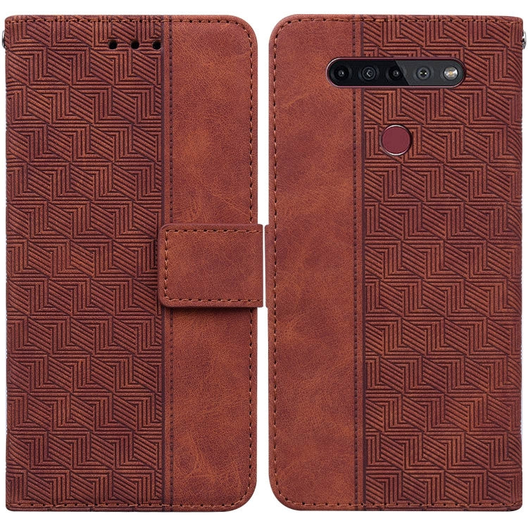 Geometric Embossed Leather Phone Case, For LG K41S / K51S, For LG K61, For LG K42, For LG K50 / Q60, For LG K52 / K62 / Q52, For LG Stylo 6 / K71, For LG Velvet / G9 5G / 4G, For Tecno Camon 12 / Spark 4
