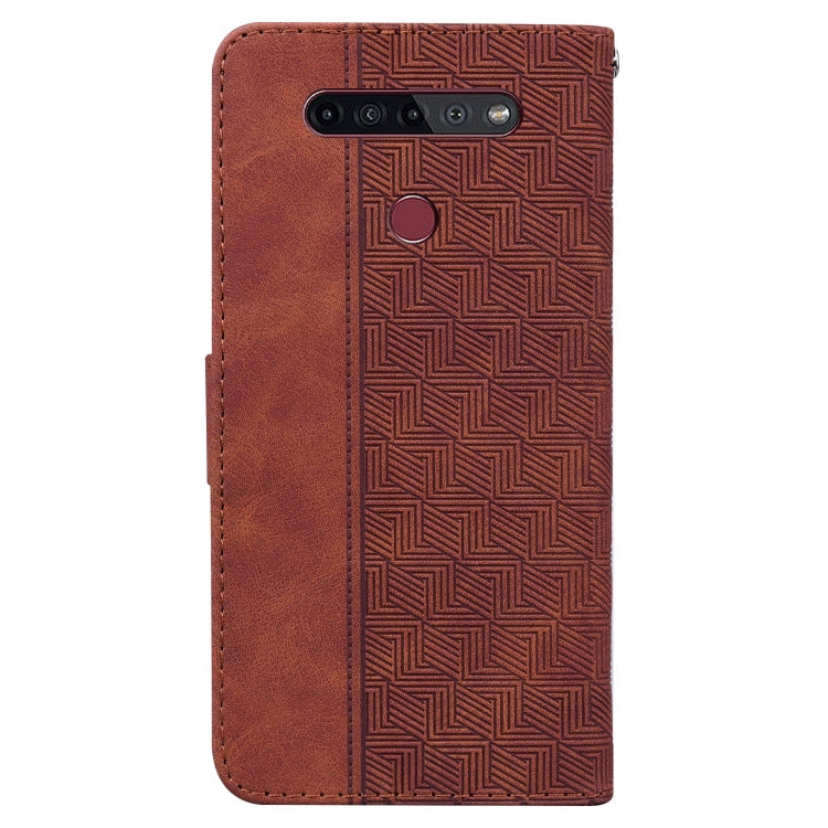 Geometric Embossed Leather Phone Case, For LG K41S / K51S, For LG K61, For LG K42, For LG K50 / Q60, For LG K52 / K62 / Q52, For LG Stylo 6 / K71, For LG Velvet / G9 5G / 4G, For Tecno Camon 12 / Spark 4