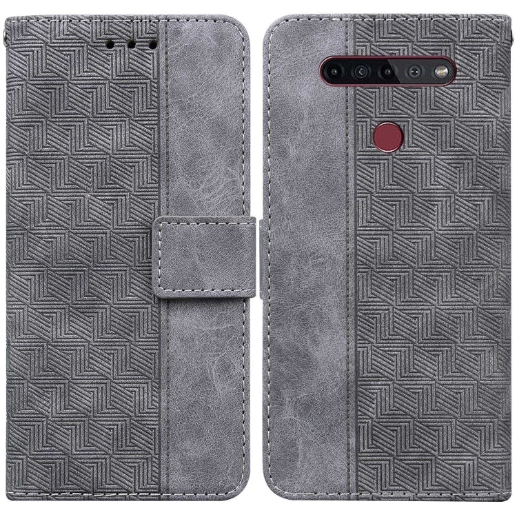Geometric Embossed Leather Phone Case, For LG K41S / K51S, For LG K61, For LG K42, For LG K50 / Q60, For LG K52 / K62 / Q52, For LG Stylo 6 / K71, For LG Velvet / G9 5G / 4G, For Tecno Camon 12 / Spark 4
