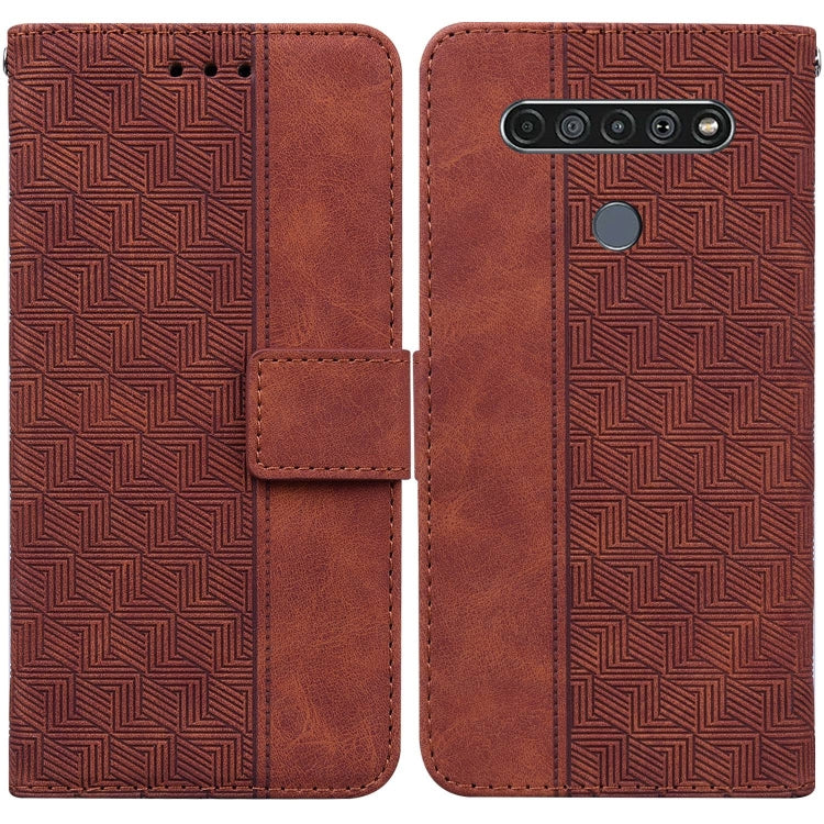 Geometric Embossed Leather Phone Case, For LG K41S / K51S, For LG K61, For LG K42, For LG K50 / Q60, For LG K52 / K62 / Q52, For LG Stylo 6 / K71, For LG Velvet / G9 5G / 4G, For Tecno Camon 12 / Spark 4