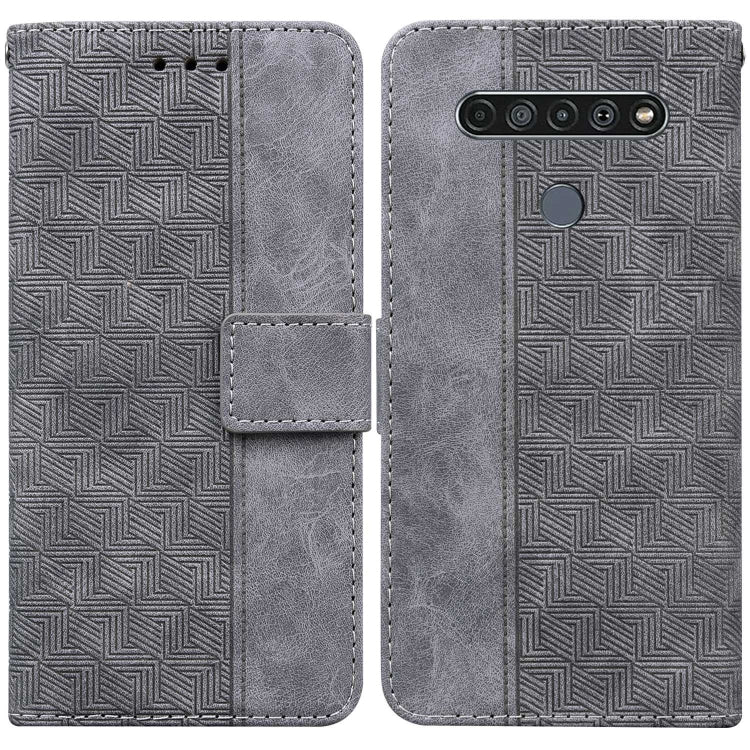 Geometric Embossed Leather Phone Case, For LG K41S / K51S, For LG K61, For LG K42, For LG K50 / Q60, For LG K52 / K62 / Q52, For LG Stylo 6 / K71, For LG Velvet / G9 5G / 4G, For Tecno Camon 12 / Spark 4