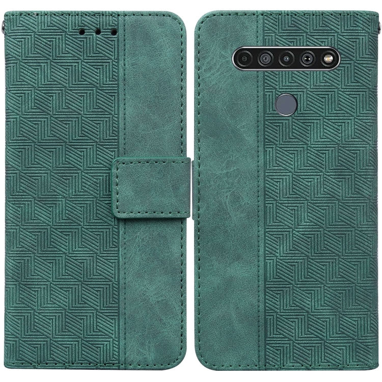 Geometric Embossed Leather Phone Case, For LG K41S / K51S, For LG K61, For LG K42, For LG K50 / Q60, For LG K52 / K62 / Q52, For LG Stylo 6 / K71, For LG Velvet / G9 5G / 4G, For Tecno Camon 12 / Spark 4