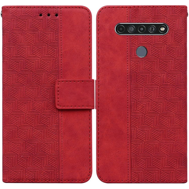 Geometric Embossed Leather Phone Case, For LG K41S / K51S, For LG K61, For LG K42, For LG K50 / Q60, For LG K52 / K62 / Q52, For LG Stylo 6 / K71, For LG Velvet / G9 5G / 4G, For Tecno Camon 12 / Spark 4