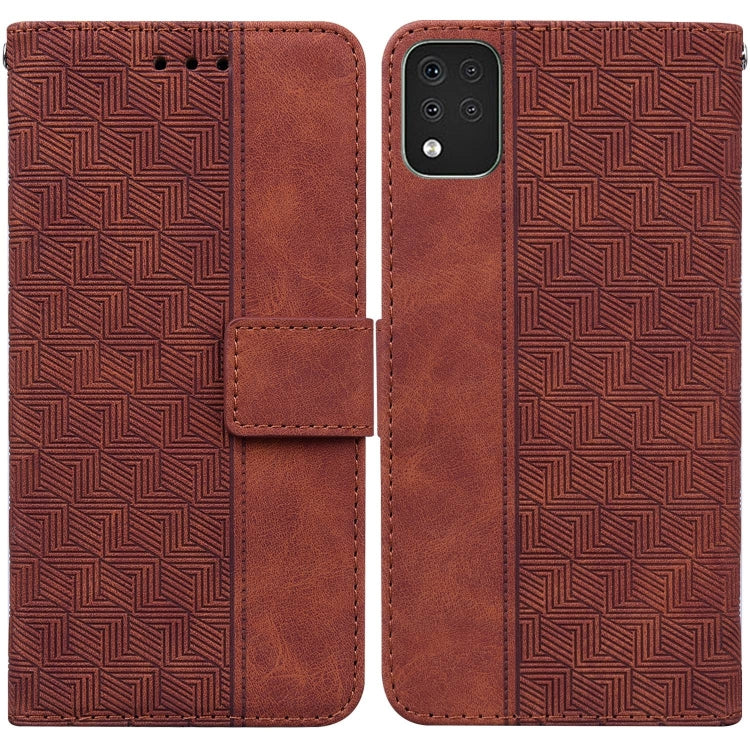 Geometric Embossed Leather Phone Case, For LG K41S / K51S, For LG K61, For LG K42, For LG K50 / Q60, For LG K52 / K62 / Q52, For LG Stylo 6 / K71, For LG Velvet / G9 5G / 4G, For Tecno Camon 12 / Spark 4