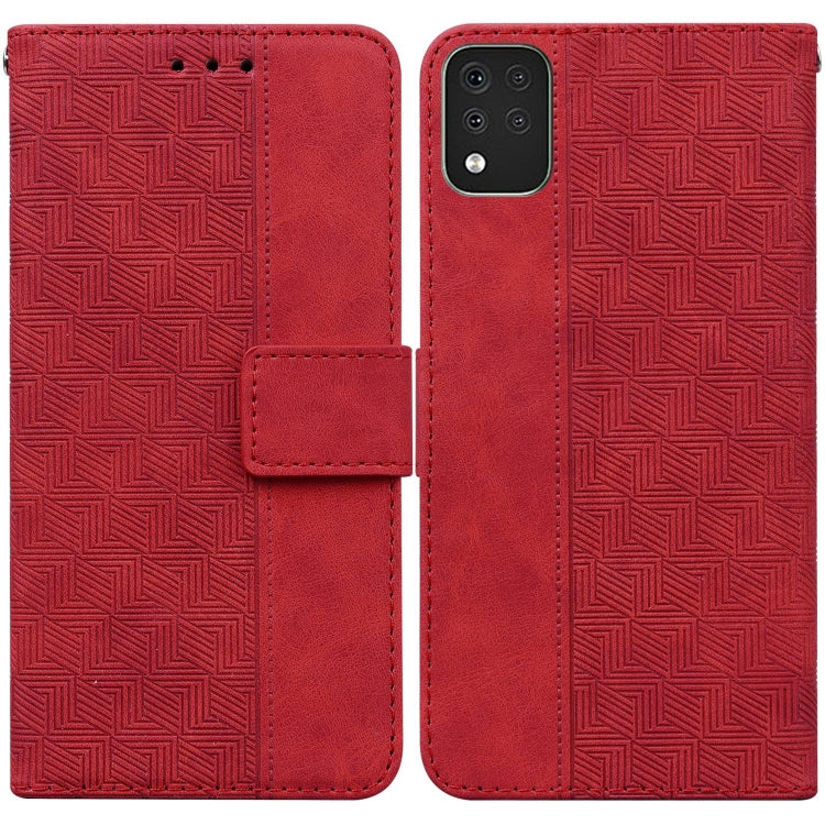 Geometric Embossed Leather Phone Case, For LG K41S / K51S, For LG K61, For LG K42, For LG K50 / Q60, For LG K52 / K62 / Q52, For LG Stylo 6 / K71, For LG Velvet / G9 5G / 4G, For Tecno Camon 12 / Spark 4