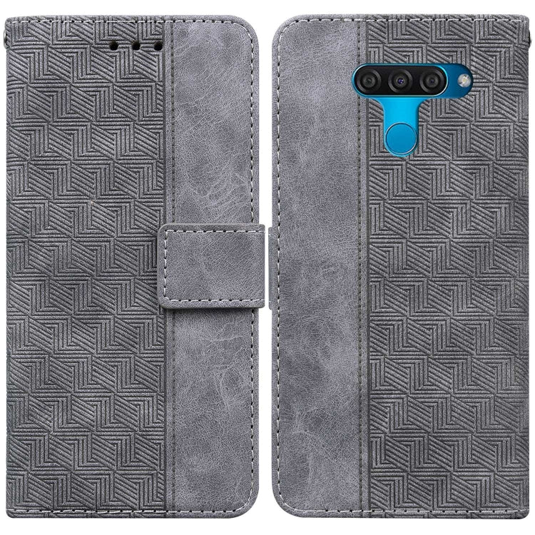 Geometric Embossed Leather Phone Case, For LG K41S / K51S, For LG K61, For LG K42, For LG K50 / Q60, For LG K52 / K62 / Q52, For LG Stylo 6 / K71, For LG Velvet / G9 5G / 4G, For Tecno Camon 12 / Spark 4