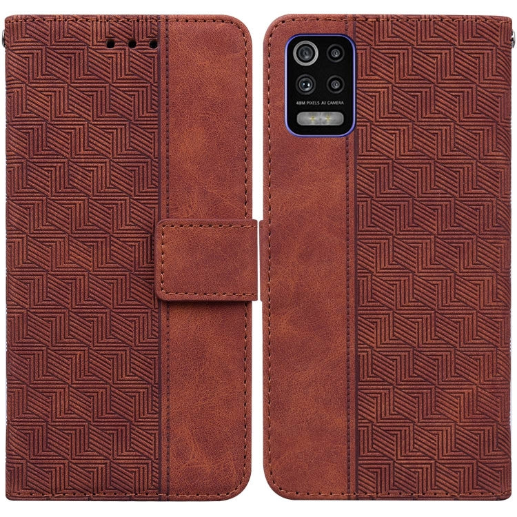 Geometric Embossed Leather Phone Case, For LG K41S / K51S, For LG K61, For LG K42, For LG K50 / Q60, For LG K52 / K62 / Q52, For LG Stylo 6 / K71, For LG Velvet / G9 5G / 4G, For Tecno Camon 12 / Spark 4