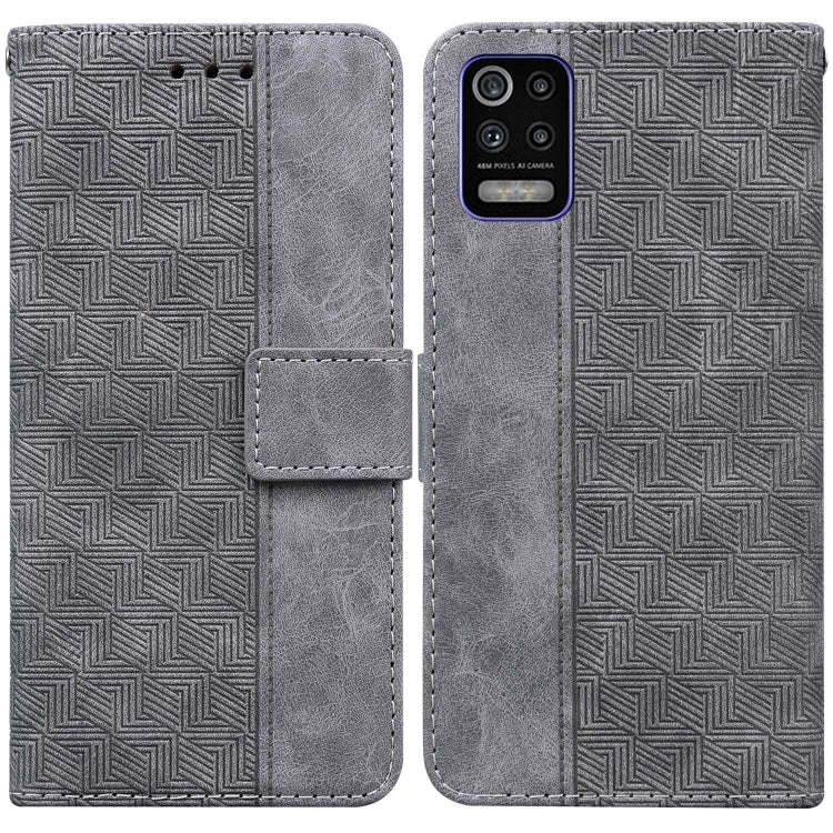 Geometric Embossed Leather Phone Case, For LG K41S / K51S, For LG K61, For LG K42, For LG K50 / Q60, For LG K52 / K62 / Q52, For LG Stylo 6 / K71, For LG Velvet / G9 5G / 4G, For Tecno Camon 12 / Spark 4
