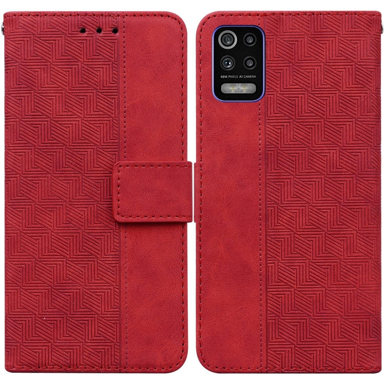 Geometric Embossed Leather Phone Case, For LG K41S / K51S, For LG K61, For LG K42, For LG K50 / Q60, For LG K52 / K62 / Q52, For LG Stylo 6 / K71, For LG Velvet / G9 5G / 4G, For Tecno Camon 12 / Spark 4