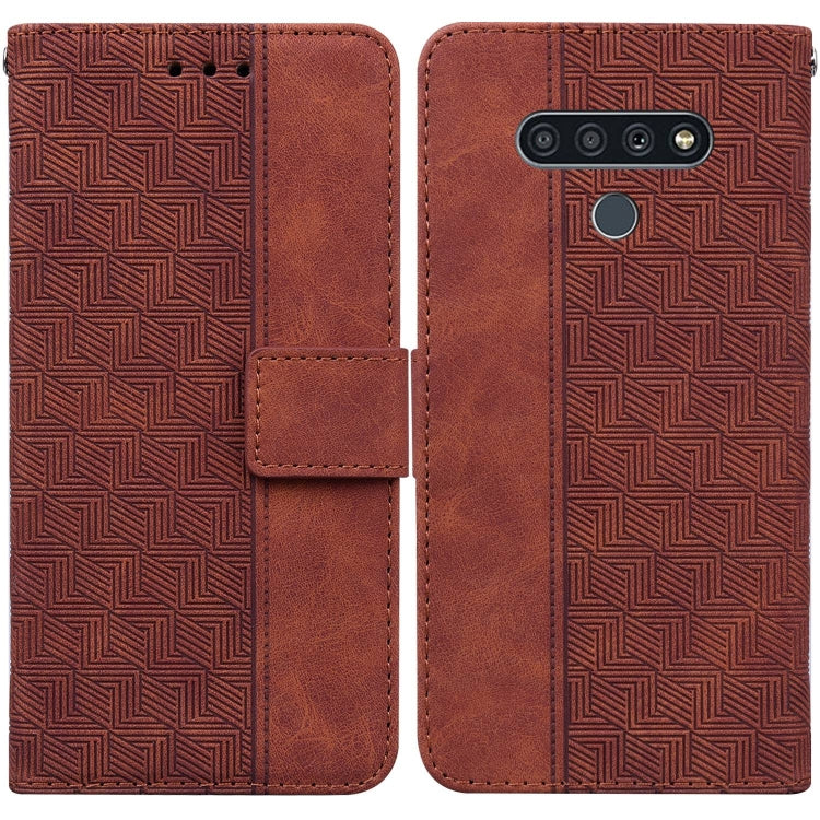 Geometric Embossed Leather Phone Case, For LG K41S / K51S, For LG K61, For LG K42, For LG K50 / Q60, For LG K52 / K62 / Q52, For LG Stylo 6 / K71, For LG Velvet / G9 5G / 4G, For Tecno Camon 12 / Spark 4