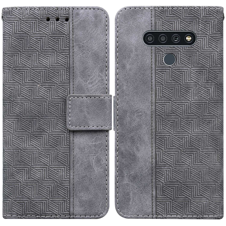 Geometric Embossed Leather Phone Case, For LG K41S / K51S, For LG K61, For LG K42, For LG K50 / Q60, For LG K52 / K62 / Q52, For LG Stylo 6 / K71, For LG Velvet / G9 5G / 4G, For Tecno Camon 12 / Spark 4