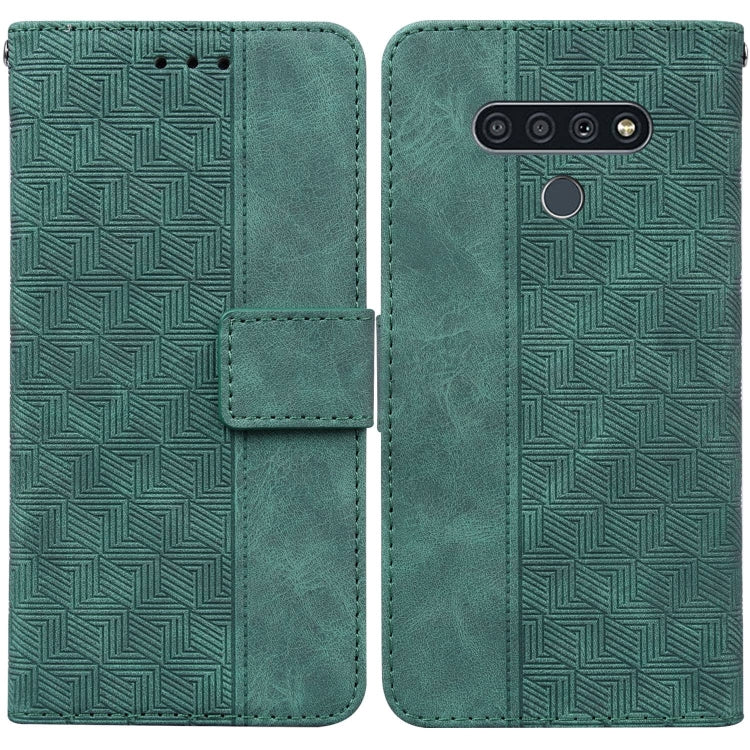Geometric Embossed Leather Phone Case, For LG K41S / K51S, For LG K61, For LG K42, For LG K50 / Q60, For LG K52 / K62 / Q52, For LG Stylo 6 / K71, For LG Velvet / G9 5G / 4G, For Tecno Camon 12 / Spark 4