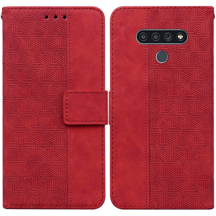 Geometric Embossed Leather Phone Case, For LG K41S / K51S, For LG K61, For LG K42, For LG K50 / Q60, For LG K52 / K62 / Q52, For LG Stylo 6 / K71, For LG Velvet / G9 5G / 4G, For Tecno Camon 12 / Spark 4