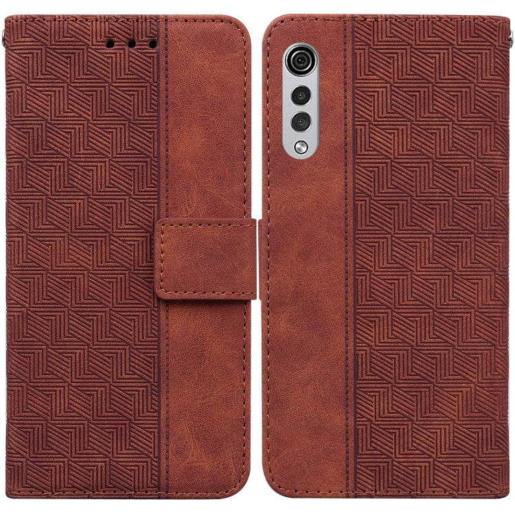 Geometric Embossed Leather Phone Case, For LG K41S / K51S, For LG K61, For LG K42, For LG K50 / Q60, For LG K52 / K62 / Q52, For LG Stylo 6 / K71, For LG Velvet / G9 5G / 4G, For Tecno Camon 12 / Spark 4