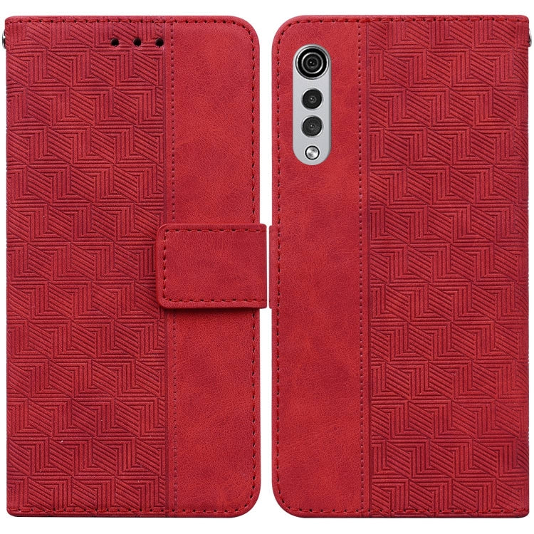 Geometric Embossed Leather Phone Case, For LG K41S / K51S, For LG K61, For LG K42, For LG K50 / Q60, For LG K52 / K62 / Q52, For LG Stylo 6 / K71, For LG Velvet / G9 5G / 4G, For Tecno Camon 12 / Spark 4