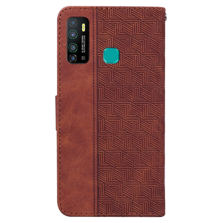 Geometric Embossed Leather Phone Case, For Tecno Camon 15, For Tecno Camon 16, For Tecno Camon 16 Premier, For Tecno Camon 17, For Tecno Camon 17 Pro, For Tecno Camon 17P, For Tecno Pop 4, For Tecno Spark 6
