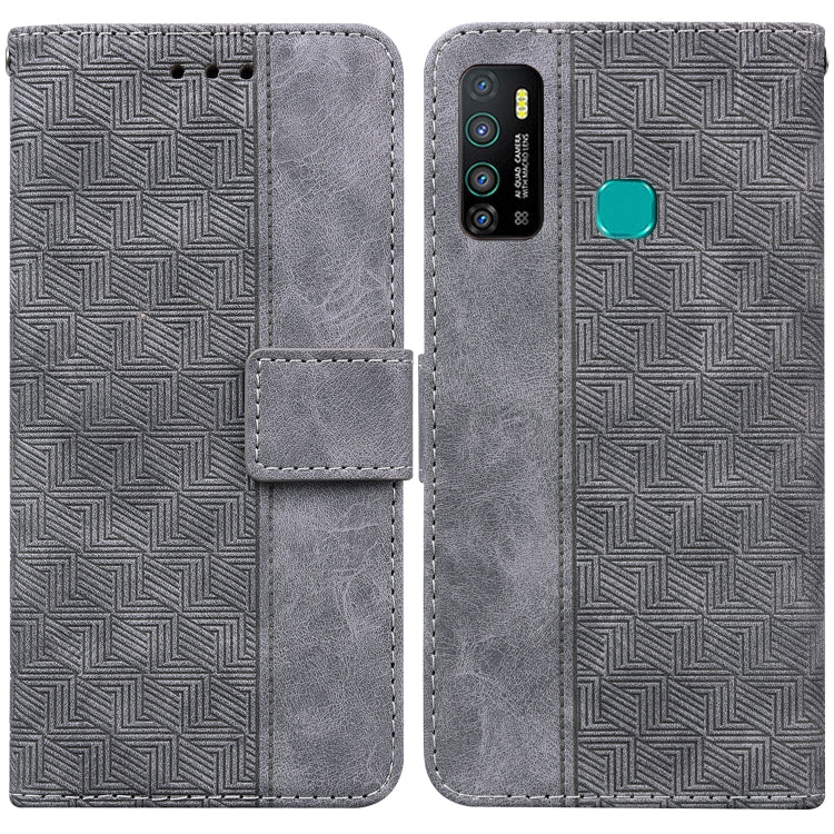 Geometric Embossed Leather Phone Case, For Tecno Camon 15, For Tecno Camon 16, For Tecno Camon 16 Premier, For Tecno Camon 17, For Tecno Camon 17 Pro, For Tecno Camon 17P, For Tecno Pop 4, For Tecno Spark 6