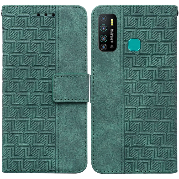 Geometric Embossed Leather Phone Case, For Tecno Camon 15, For Tecno Camon 16, For Tecno Camon 16 Premier, For Tecno Camon 17, For Tecno Camon 17 Pro, For Tecno Camon 17P, For Tecno Pop 4, For Tecno Spark 6