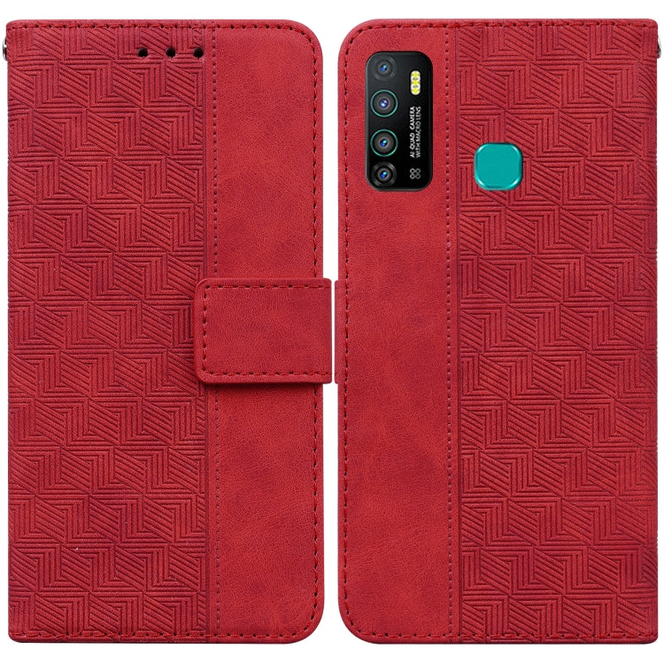 Geometric Embossed Leather Phone Case, For Tecno Camon 15, For Tecno Camon 16, For Tecno Camon 16 Premier, For Tecno Camon 17, For Tecno Camon 17 Pro, For Tecno Camon 17P, For Tecno Pop 4, For Tecno Spark 6