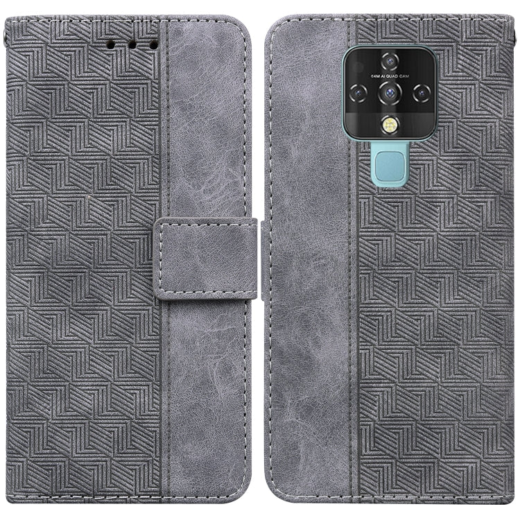 Geometric Embossed Leather Phone Case, For Tecno Camon 15, For Tecno Camon 16, For Tecno Camon 16 Premier, For Tecno Camon 17, For Tecno Camon 17 Pro, For Tecno Camon 17P, For Tecno Pop 4, For Tecno Spark 6