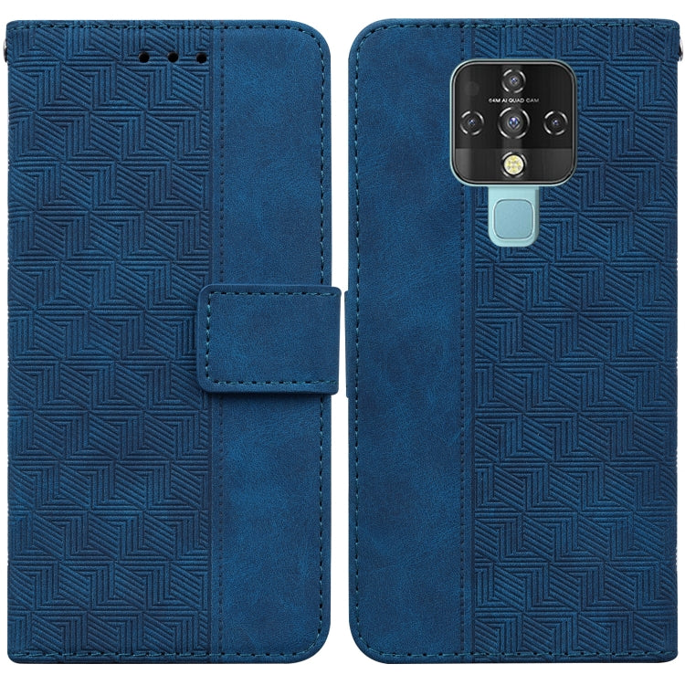 Geometric Embossed Leather Phone Case, For Tecno Camon 15, For Tecno Camon 16, For Tecno Camon 16 Premier, For Tecno Camon 17, For Tecno Camon 17 Pro, For Tecno Camon 17P, For Tecno Pop 4, For Tecno Spark 6