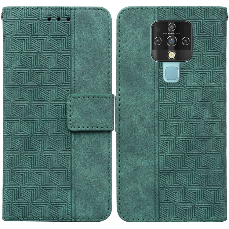 Geometric Embossed Leather Phone Case, For Tecno Camon 15, For Tecno Camon 16, For Tecno Camon 16 Premier, For Tecno Camon 17, For Tecno Camon 17 Pro, For Tecno Camon 17P, For Tecno Pop 4, For Tecno Spark 6