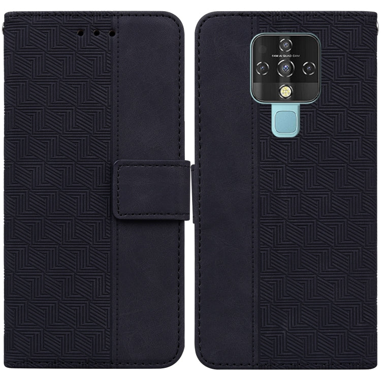 Geometric Embossed Leather Phone Case, For Tecno Camon 15, For Tecno Camon 16, For Tecno Camon 16 Premier, For Tecno Camon 17, For Tecno Camon 17 Pro, For Tecno Camon 17P, For Tecno Pop 4, For Tecno Spark 6