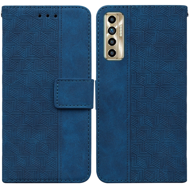 Geometric Embossed Leather Phone Case, For Tecno Camon 15, For Tecno Camon 16, For Tecno Camon 16 Premier, For Tecno Camon 17, For Tecno Camon 17 Pro, For Tecno Camon 17P, For Tecno Pop 4, For Tecno Spark 6