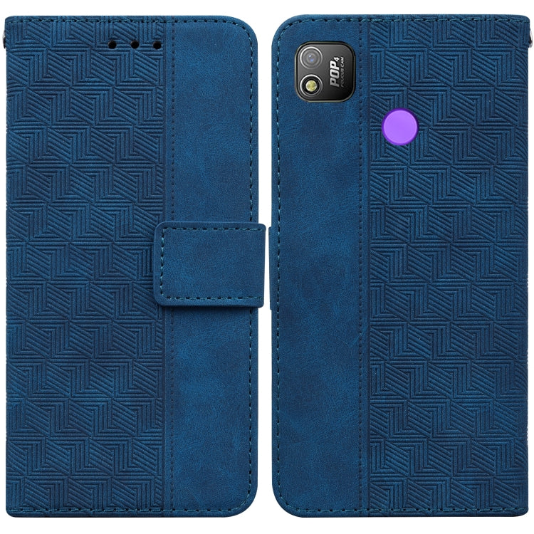 Geometric Embossed Leather Phone Case, For Tecno Camon 15, For Tecno Camon 16, For Tecno Camon 16 Premier, For Tecno Camon 17, For Tecno Camon 17 Pro, For Tecno Camon 17P, For Tecno Pop 4, For Tecno Spark 6