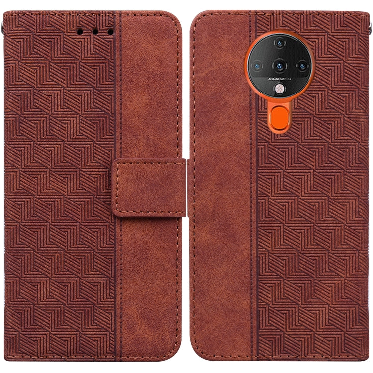 Geometric Embossed Leather Phone Case, For Tecno Camon 15, For Tecno Camon 16, For Tecno Camon 16 Premier, For Tecno Camon 17, For Tecno Camon 17 Pro, For Tecno Camon 17P, For Tecno Pop 4, For Tecno Spark 6