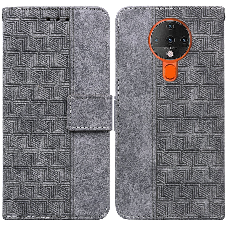 Geometric Embossed Leather Phone Case, For Tecno Camon 15, For Tecno Camon 16, For Tecno Camon 16 Premier, For Tecno Camon 17, For Tecno Camon 17 Pro, For Tecno Camon 17P, For Tecno Pop 4, For Tecno Spark 6