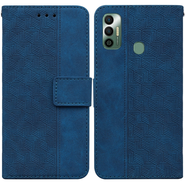 Geometric Embossed Leather Phone Case, For Tecno Spark 7, For Tecno Spark 7P, For Tecno Spark Go 2020 / Spark 6 Go