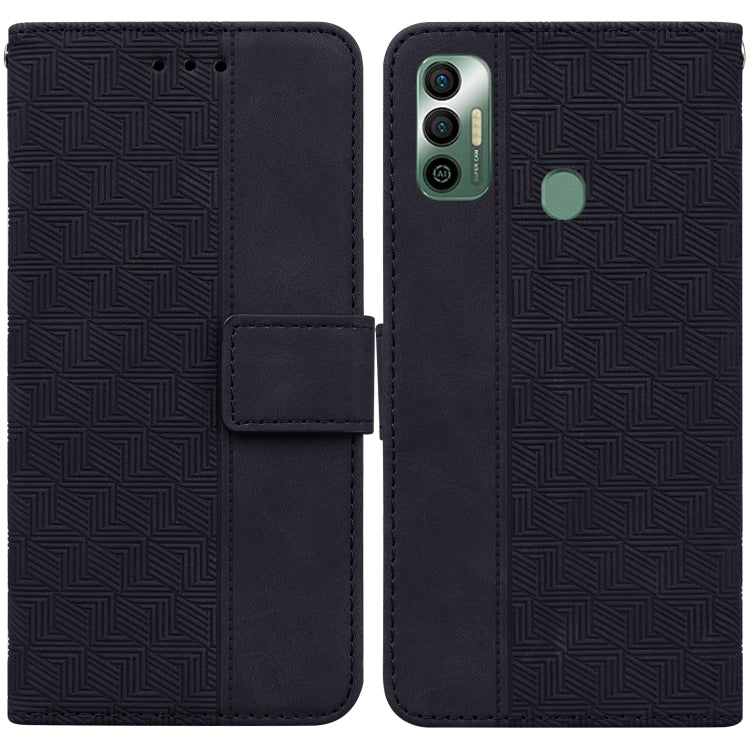 Geometric Embossed Leather Phone Case, For Tecno Spark 7, For Tecno Spark 7P, For Tecno Spark Go 2020 / Spark 6 Go
