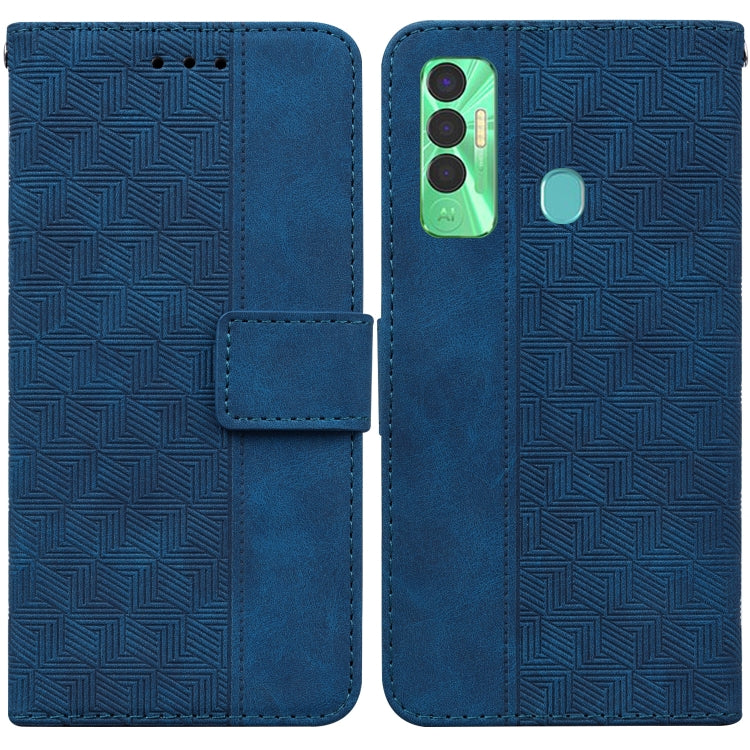 Geometric Embossed Leather Phone Case, For Tecno Spark 7, For Tecno Spark 7P, For Tecno Spark Go 2020 / Spark 6 Go