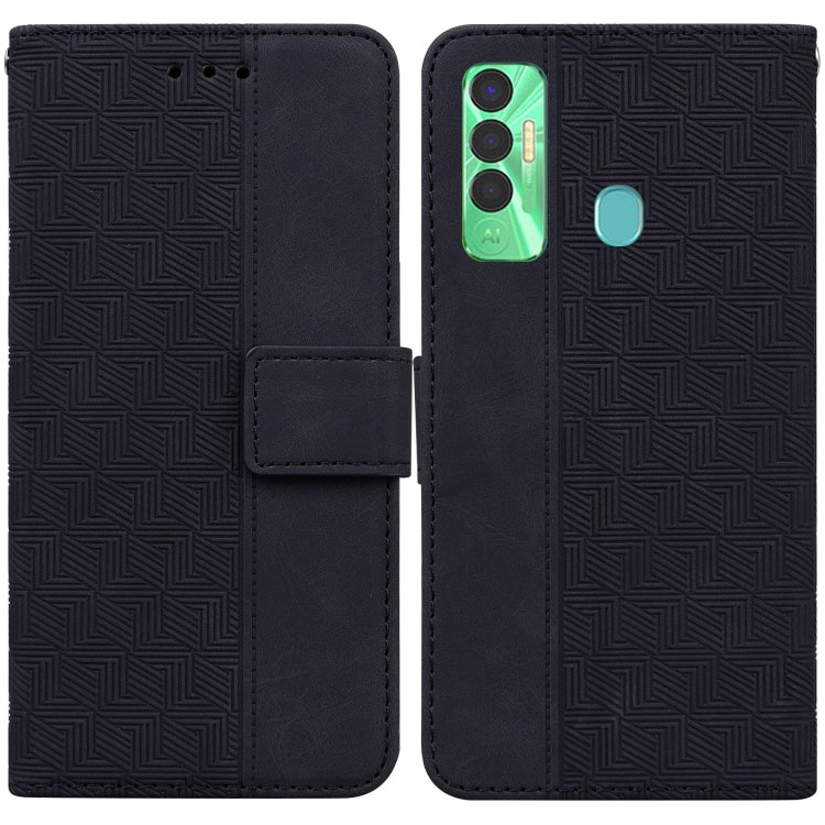 Geometric Embossed Leather Phone Case, For Tecno Spark 7, For Tecno Spark 7P, For Tecno Spark Go 2020 / Spark 6 Go