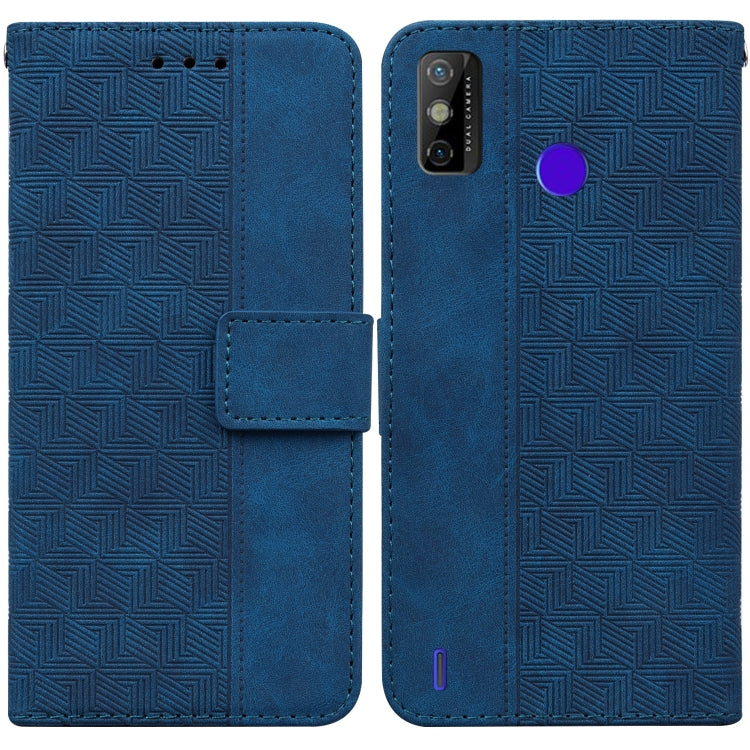 Geometric Embossed Leather Phone Case, For Tecno Spark 7, For Tecno Spark 7P, For Tecno Spark Go 2020 / Spark 6 Go