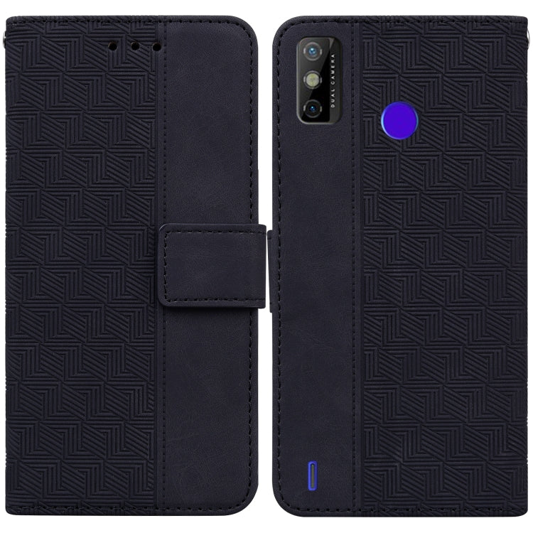 Geometric Embossed Leather Phone Case, For Tecno Spark 7, For Tecno Spark 7P, For Tecno Spark Go 2020 / Spark 6 Go