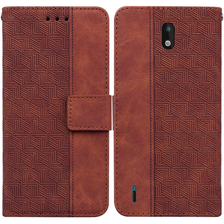 Geometric Embossed Leather Phone Case, For Nokia 1.3, For Nokia 5.3, For Nokia 5.4, For Nokia C20 / C10, For Nokia G300, For Nokia XR20, For Nokia 1.4, For Nokia 2.4