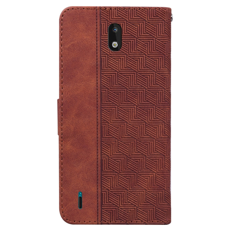 Geometric Embossed Leather Phone Case, For Nokia 1.3, For Nokia 5.3, For Nokia 5.4, For Nokia C20 / C10, For Nokia G300, For Nokia XR20, For Nokia 1.4, For Nokia 2.4