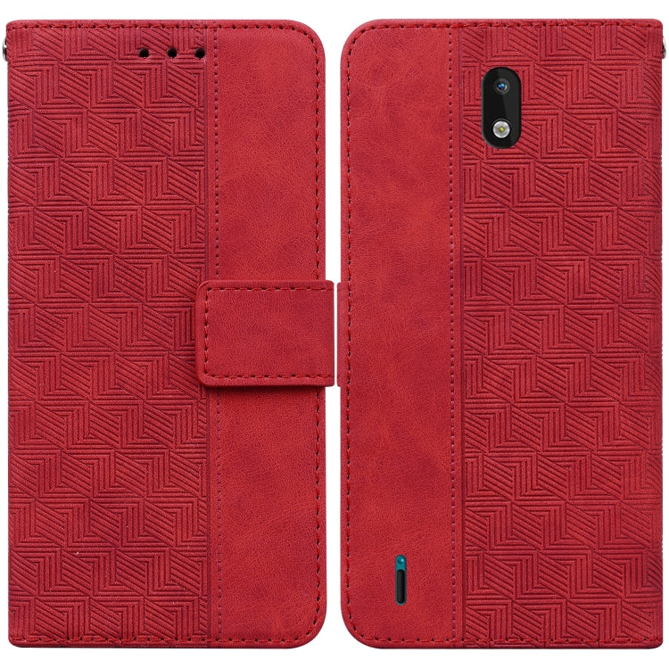 Geometric Embossed Leather Phone Case, For Nokia 1.3, For Nokia 5.3, For Nokia 5.4, For Nokia C20 / C10, For Nokia G300, For Nokia XR20, For Nokia 1.4, For Nokia 2.4