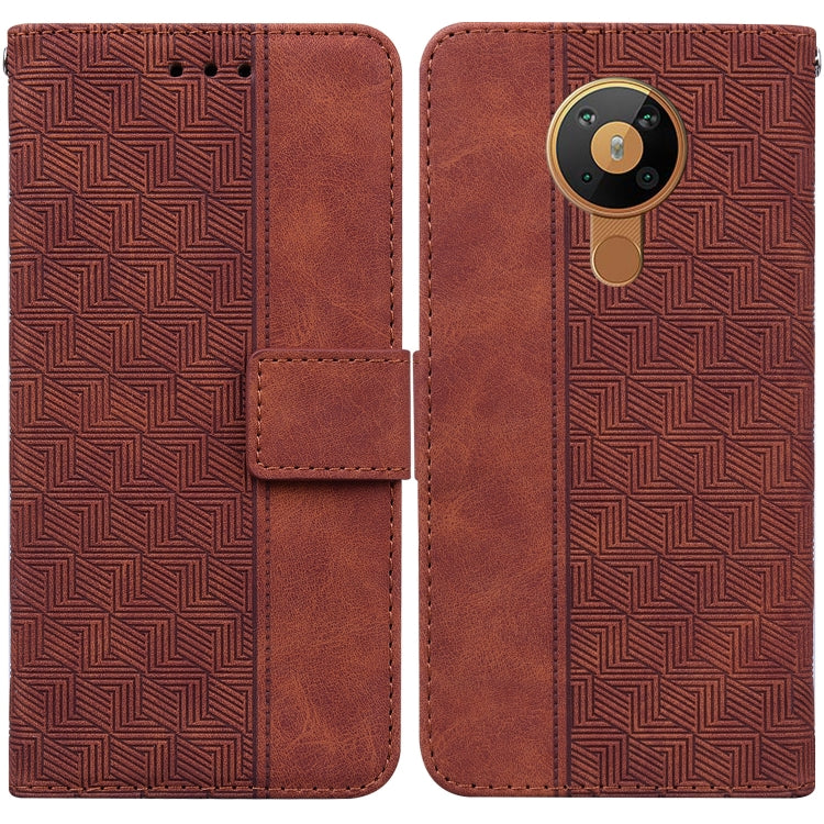 Geometric Embossed Leather Phone Case, For Nokia 1.3, For Nokia 5.3, For Nokia 5.4, For Nokia C20 / C10, For Nokia G300, For Nokia XR20, For Nokia 1.4, For Nokia 2.4