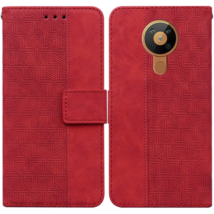 Geometric Embossed Leather Phone Case, For Nokia 1.3, For Nokia 5.3, For Nokia 5.4, For Nokia C20 / C10, For Nokia G300, For Nokia XR20, For Nokia 1.4, For Nokia 2.4