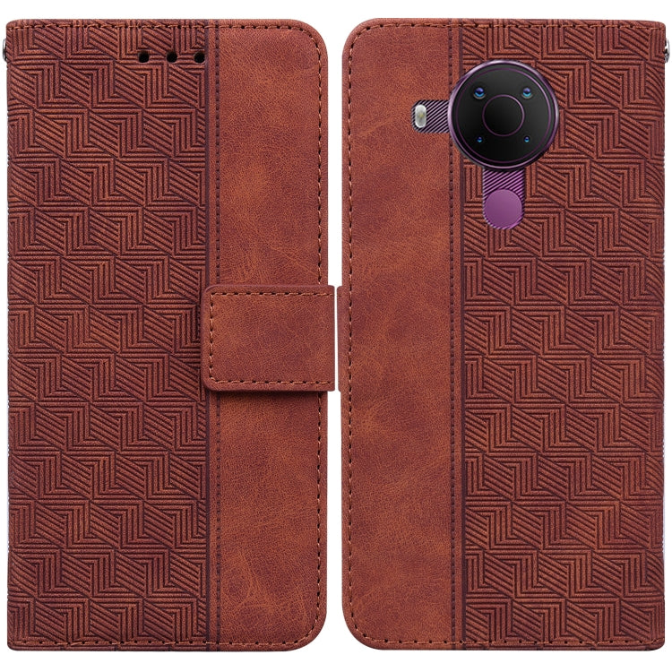 Geometric Embossed Leather Phone Case, For Nokia 1.3, For Nokia 5.3, For Nokia 5.4, For Nokia C20 / C10, For Nokia G300, For Nokia XR20, For Nokia 1.4, For Nokia 2.4